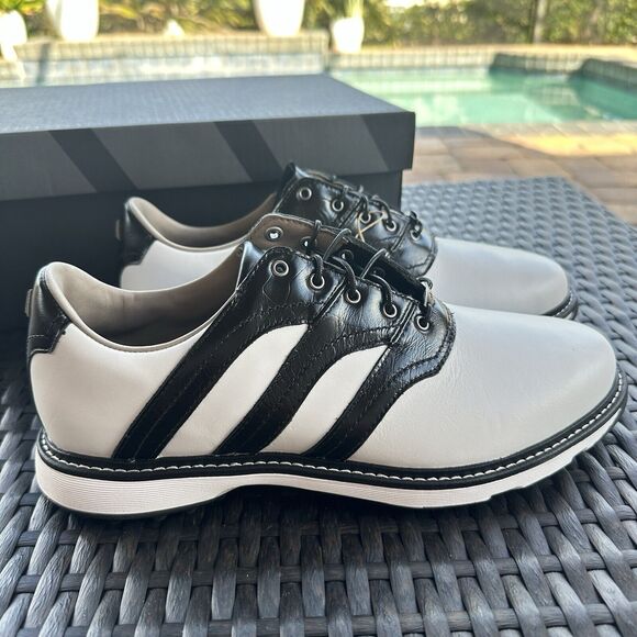 Adidas MC87 Z-Traxion Spikeless Men\'s Golf Shoes White Black IF2714 main image 12